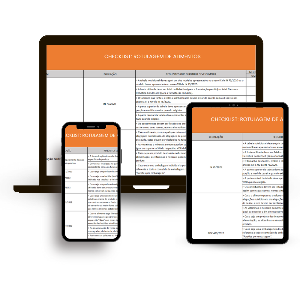 Rotulo Check List Super Checklist para Rotulagem de Alimentos – Certifica Rotulagem
